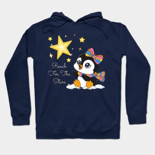 Reach For the Stars cute Baby Penguin Hoodie